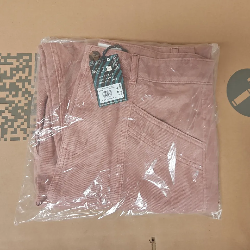 BAGGED WHITE STUFF AUBREY BARREL TROUSERS IN PINK SIZE UK 12R