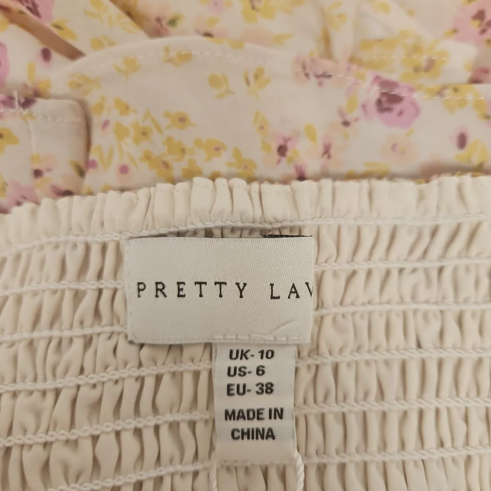 PRETTY LAVISH FLORAL PRINT WRAP DRESS – WOMEN’S UK 10 (US 6 / EU 38) MADE IN CHINA