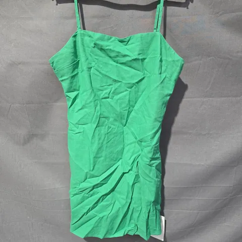 NOBODY'S CHILD PALMA MINI DRESS – GREEN, UK 10 (EU 38, USA 6)