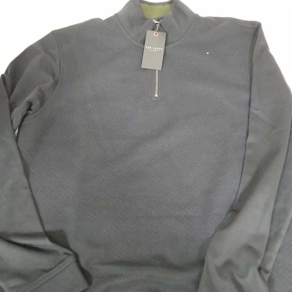 TED BAKER LONDON QUARTER ZIP IN NAVY - SIZE XXL