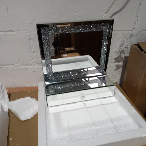 JULIEN MACDONALD LIGHT UP ENCAPSULATED CRYSTAL DRESSING TABLE MIRROR