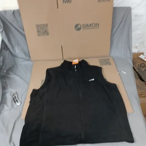 REGATTA GREAT OUTDOORS MEN'S SLEEVELESS ZIP VEST – BLACK, UK 4XL (EU 64)