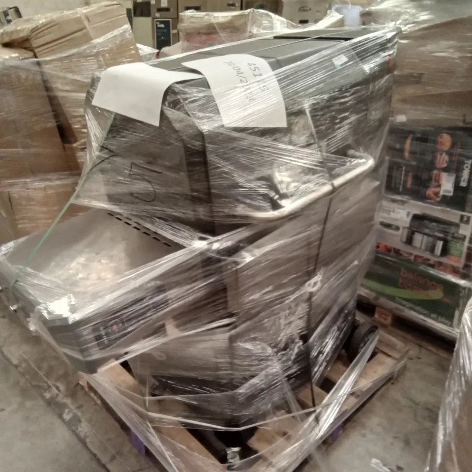PALLET OF 2 ITEMS INCLUDING NOBO STEEL MAGNETIC WHITEBOARD 1200 X 1200 MM AND MASTERBUILT GRAVITY SERIES 1050 CHARCOAL BARBECUE