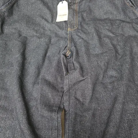 SEASALT CORNWALL WIDE FULL LENGTH BLAKE JEANS IN DARK INDIGO SIZE UK 22