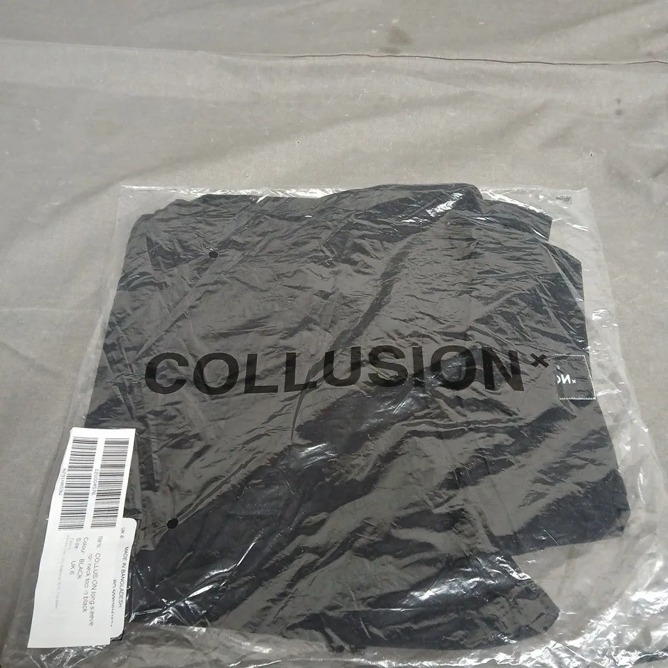 COLLISION LONG SLEEVE ROLL NECK TOP SIZE UK 6 