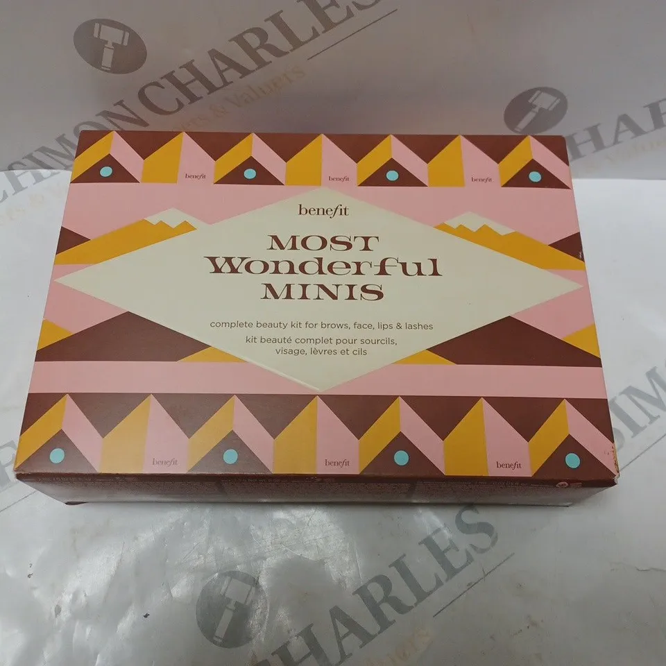 BOXED BENEFIT MOST WONDERFUL MINIS COMPLETE BEAUTY KIT FOR BROWS, FACE, LIPS & LASHES
