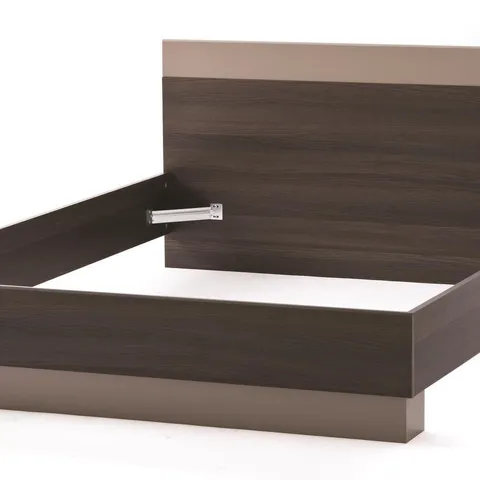 BRAND NEW BOXED VULCANO OAK-EFFECT/BASALT BED FRAME 140X190CM (1 BOX)