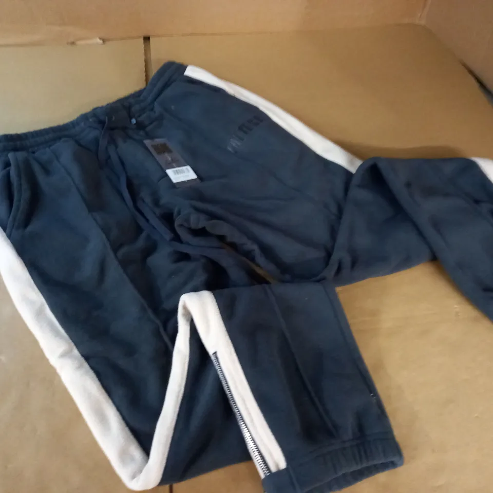 THE COUTURE CLUB POLAR FLEECE STRIPE SIDE JOGGERS - L