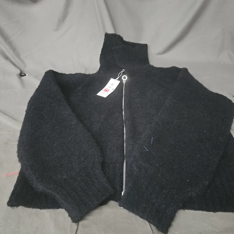 M&S WOOL BLEND ZIP CARDIGAN – WOMEN'S, UK SIZE L