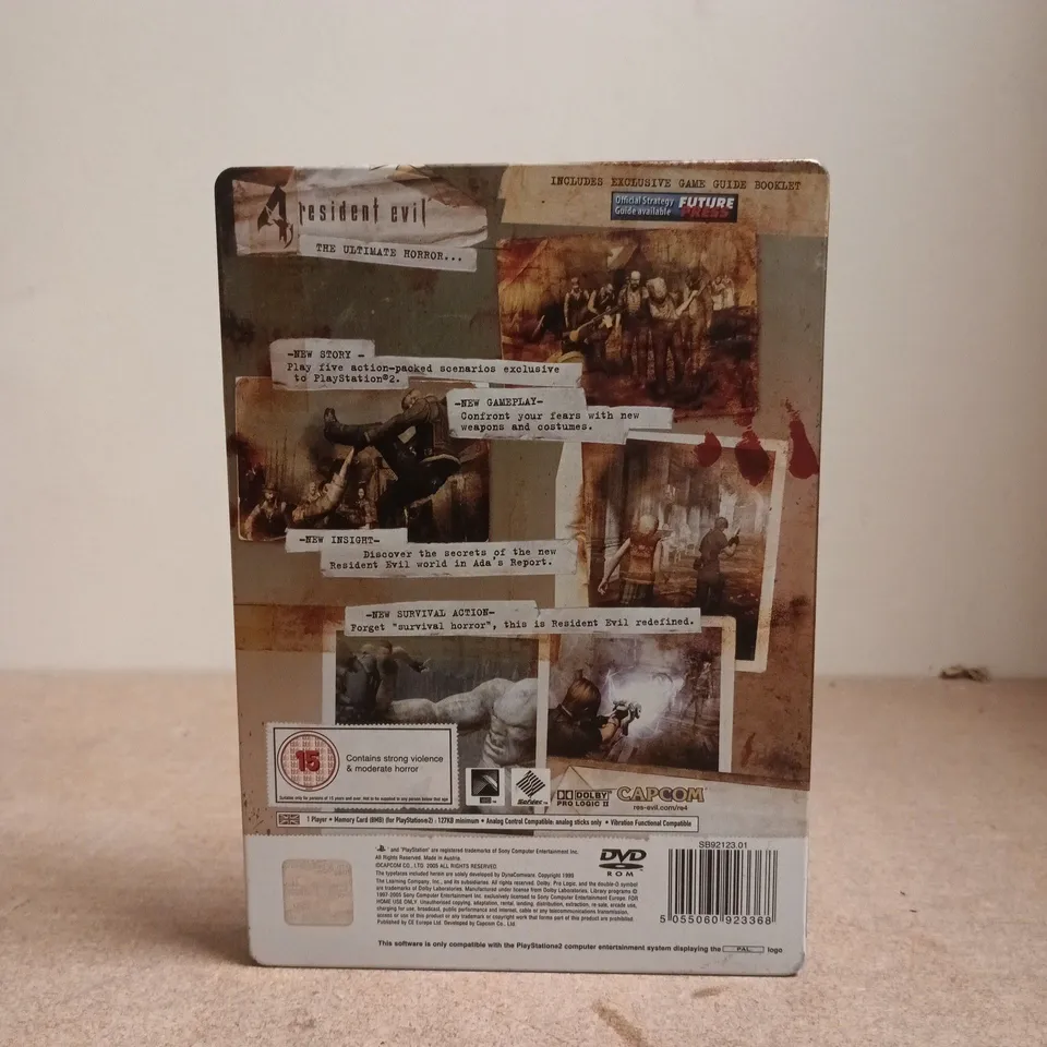 RESIDENT EVIL 4 LIMITED EDITION STEELBOOK PLAYSTATION 2 VIDEO GAME