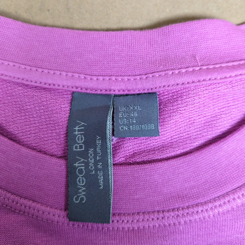 SWEATY BETTY WOMEN'S PURPLE SWEATSHIRT – SIZE XXL