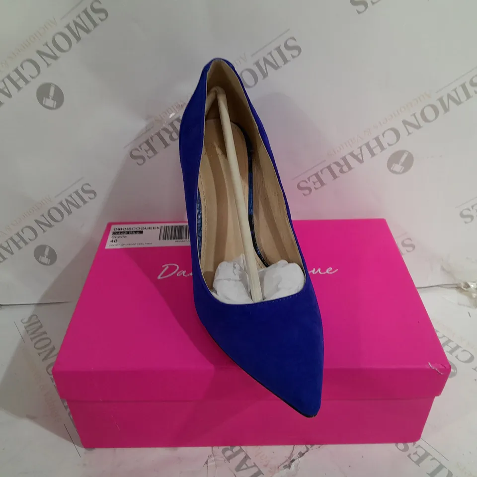 BOXED PAIR OF DANNII MINOGUE DISCO QUEEN COURT IN blue - UK SIZE 7