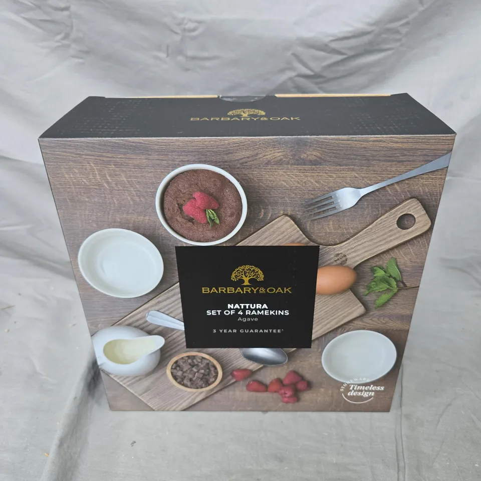SEALED BARBARY&OAK NATTURA SET OF 4 RAMEKINS