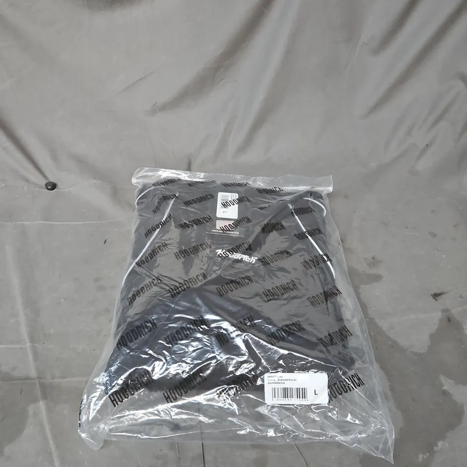 HOODRICH CYPHER OVERSIZE HOODIE BLACK/REFLECTIVE LARGE BAGGED