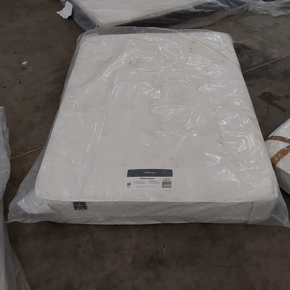 QUALITY BAGGED SILENTNIGHT 135CM DOUBLE SIZED 1000 POCKET MIRAPOCKET MATTRESS 