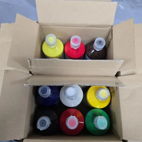 SET OF ASSORTED READYMIX PAINTS - X12 BOTTLES