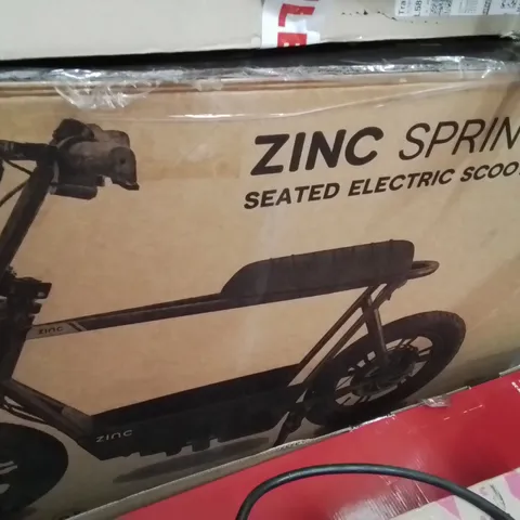 BOXED ZINC SEATED ELECTRIC SCOOTER -2 BOXES-