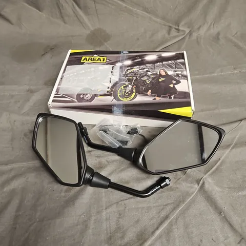 BOXED PAIR OF AREA 1 MOTORCYCLE MIRRORS