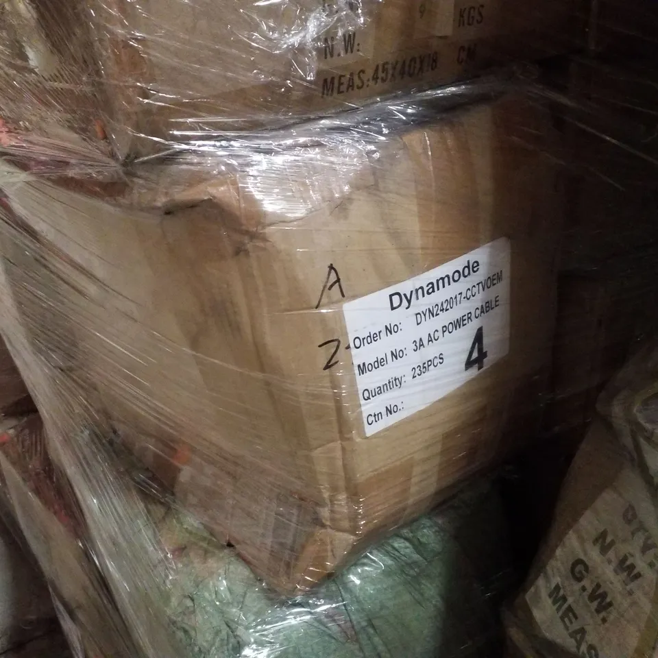 PALLET CONTAINING ASSORTED PRODUCTS INCLUDING POWER SUPPLIES & AC POWER CABLES