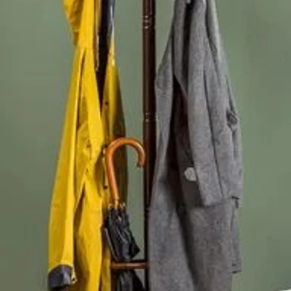 BOXED MCDOUGLE SOLID WOOD FREESTANDING COAT STAND 