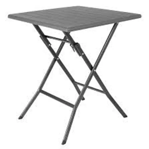 BOXED BOLERO SQUARE FOLDING HDPE TABLE WOOD EFFECT 620X620MM