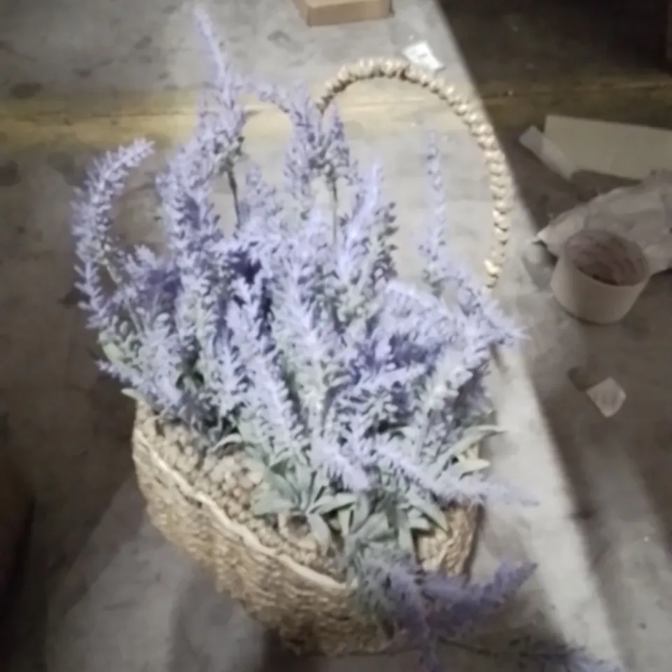 BOXED LAVENDER CARRY BASKET 