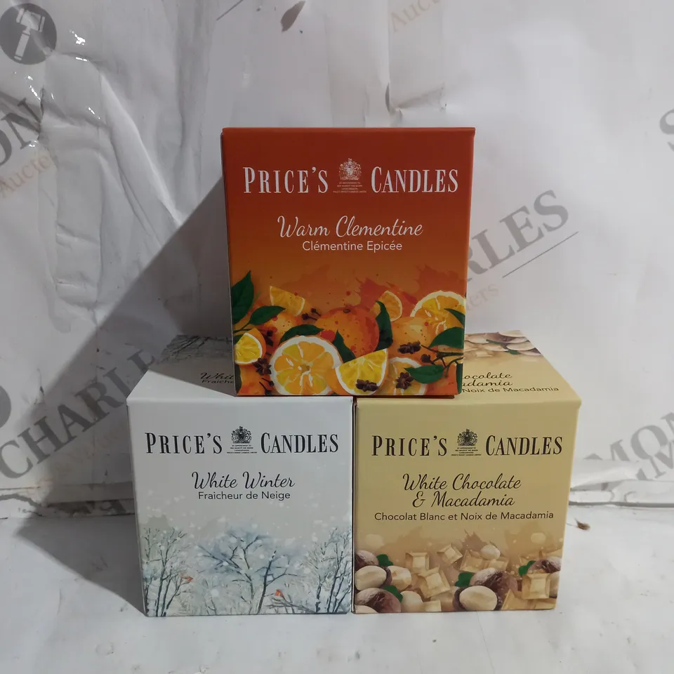 BOXED PRICE'S CANDLES SET OF 10 WINTER JAR CANDLES IN GIFT BOXES