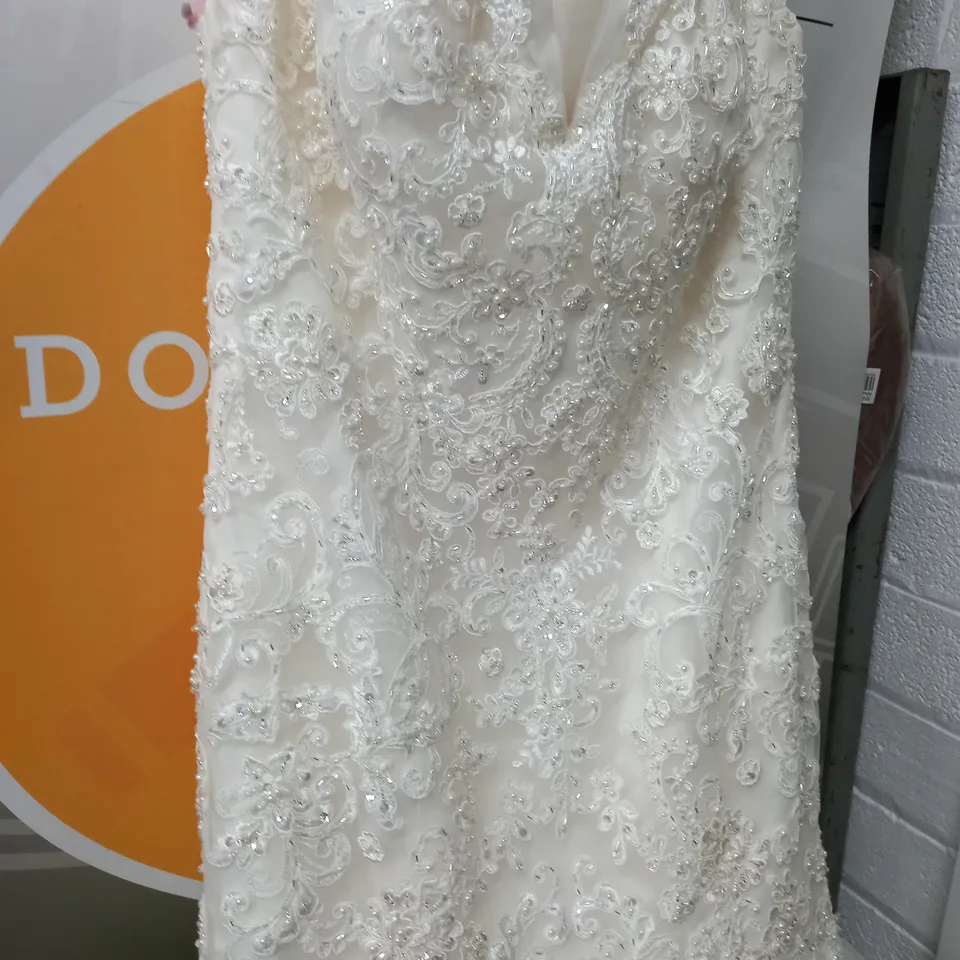 SINCERITY BRIDAL EMBELLISHED WEDDING DRESS IN IVORY - USA 18