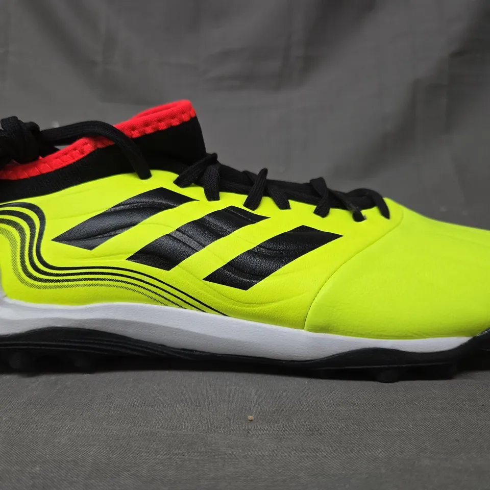 PAIR OF ADIDAS COPA SENSE 3 SHOES IN NEON LIME GREEN UK SIZE 7