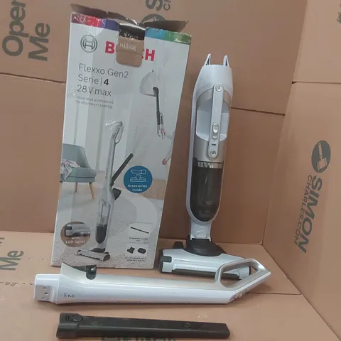 BOXED BOSCH SERIE 4 FLEXXO PROHOME BBH3280GB CORDLESS VACUUM CLEANER - WHITE
