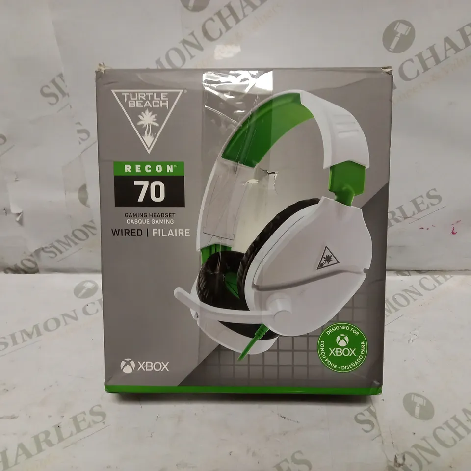 BOX OF APPROXIMATELY 10 BOXED HEADSETS/HEADPHONES FROM TURTLE BEACH, TRUST, WESC, ETC