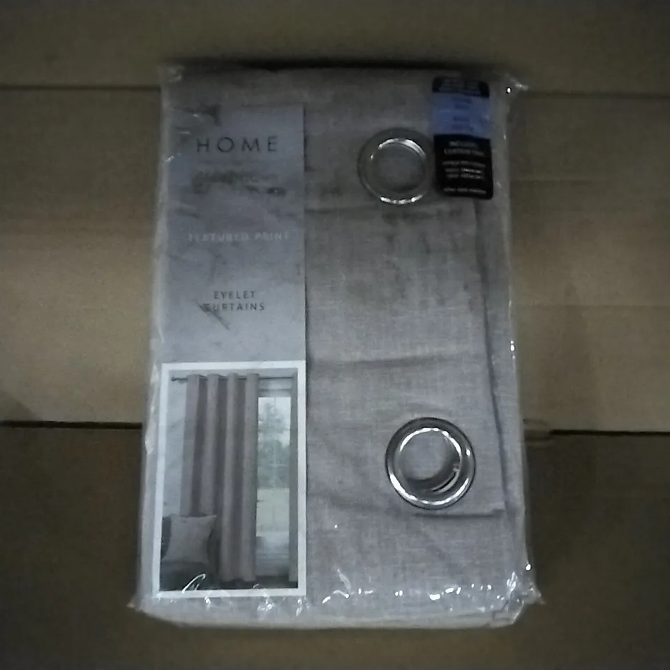 AVERIELLE SEMI SHEER EYELET CURTAINS 168CMX137CM