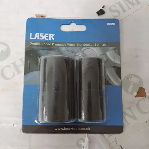 2PC LAZER DOUBLE ENDED DAMAGED WHEEL NUT SOCKET SET