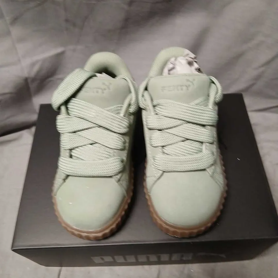  PUMA X FENTY KIDS SNEAKERS – MINT GREEN UK 7