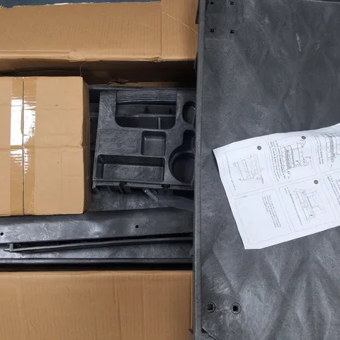 BOXED WHEELED MULTI-SHELVED STORAGE CART