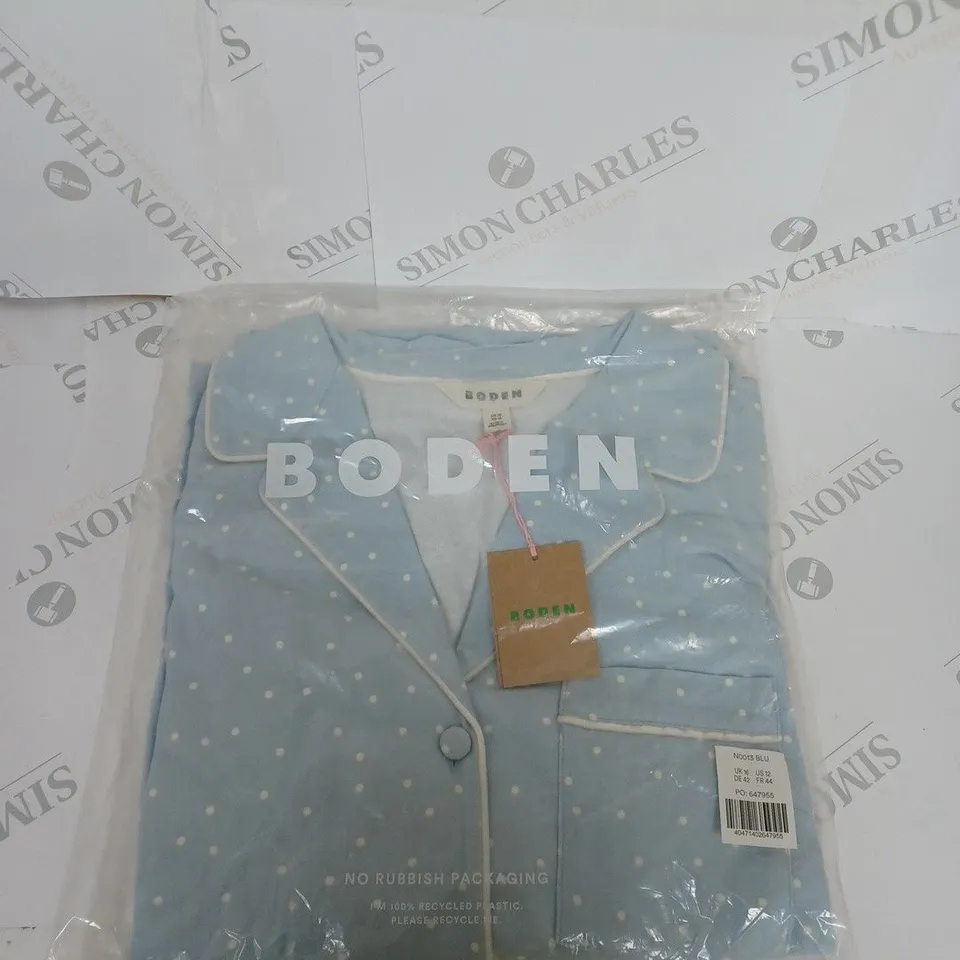 BAGGED BODEN POLKA DOT SHIRT SIZE 16