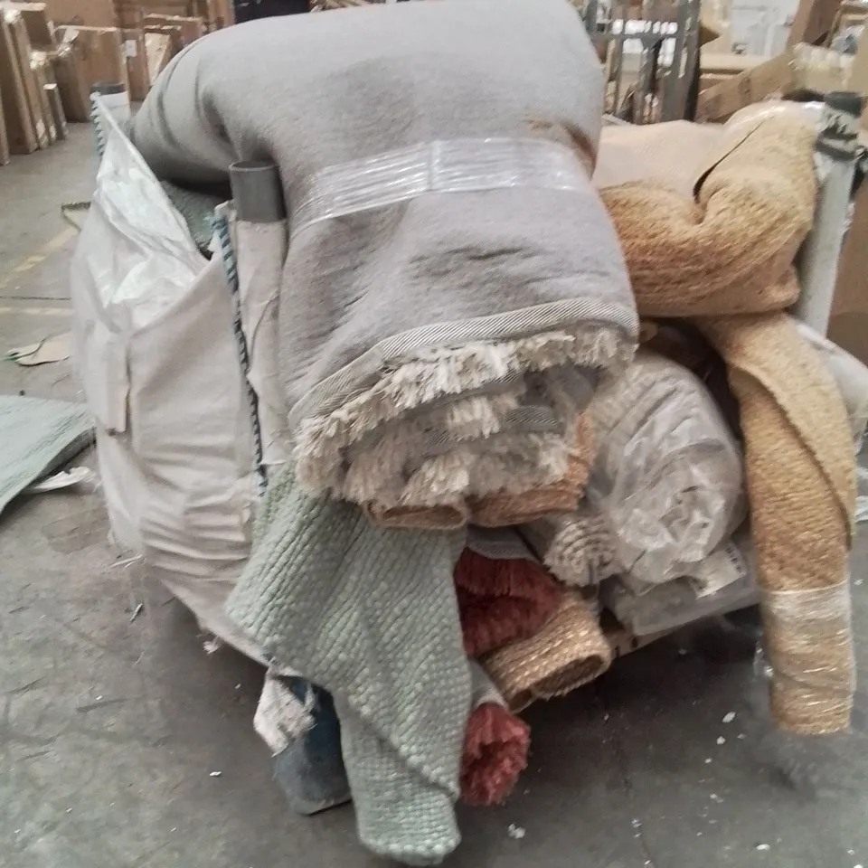STILLAGE OF APPROXIMATELY 20 QUALITY DESIGNER RUGS
