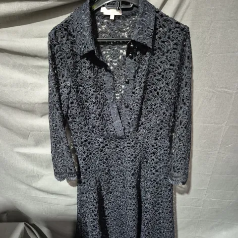 HOBBS LONDON NAVY LACE DRESS, WOMEN’S – UK 12 (EU 40, US 8)