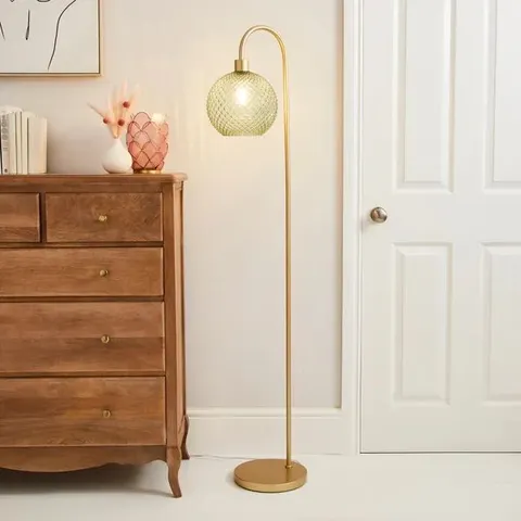 BOXED ELODIE FLOOR LAMP - GREEN