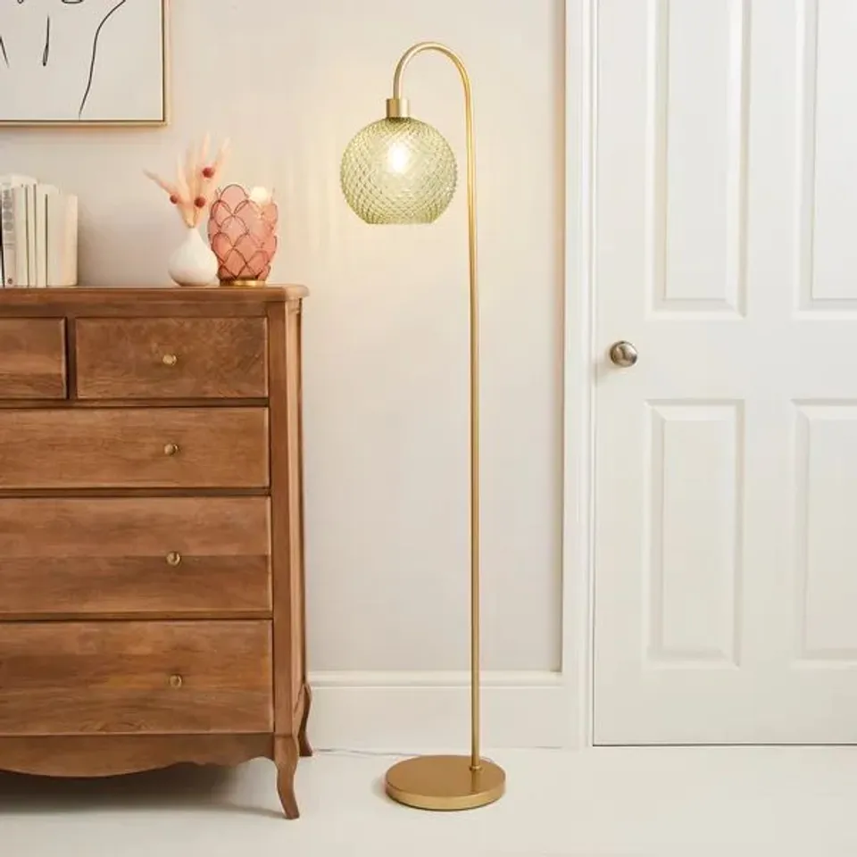 BOXED ELODIE FLOOR LAMP - GREEN