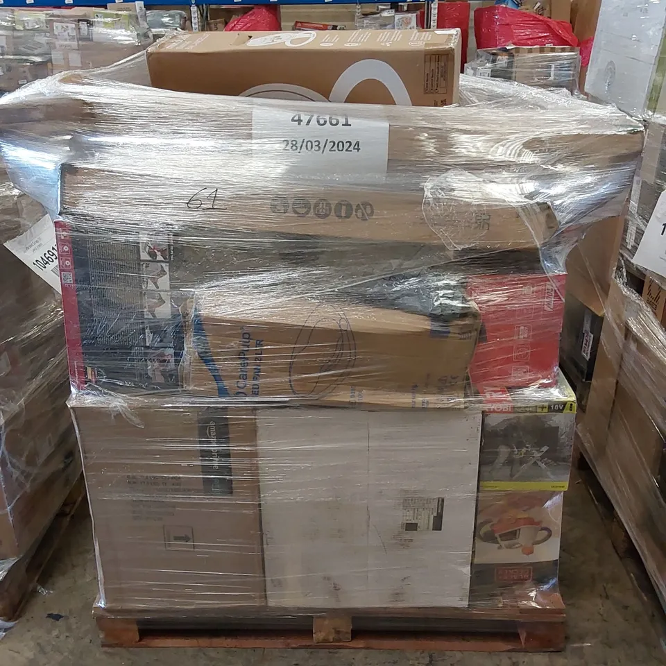 PALLET OF APPROXIMATELY 42 UNPROCESSED RAW RETURN HOUSEHOLD AND ELECTRICAL GOODS TO INCLUDE;