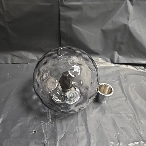 LUXE CHROME GLASS FLUSH LIGHT