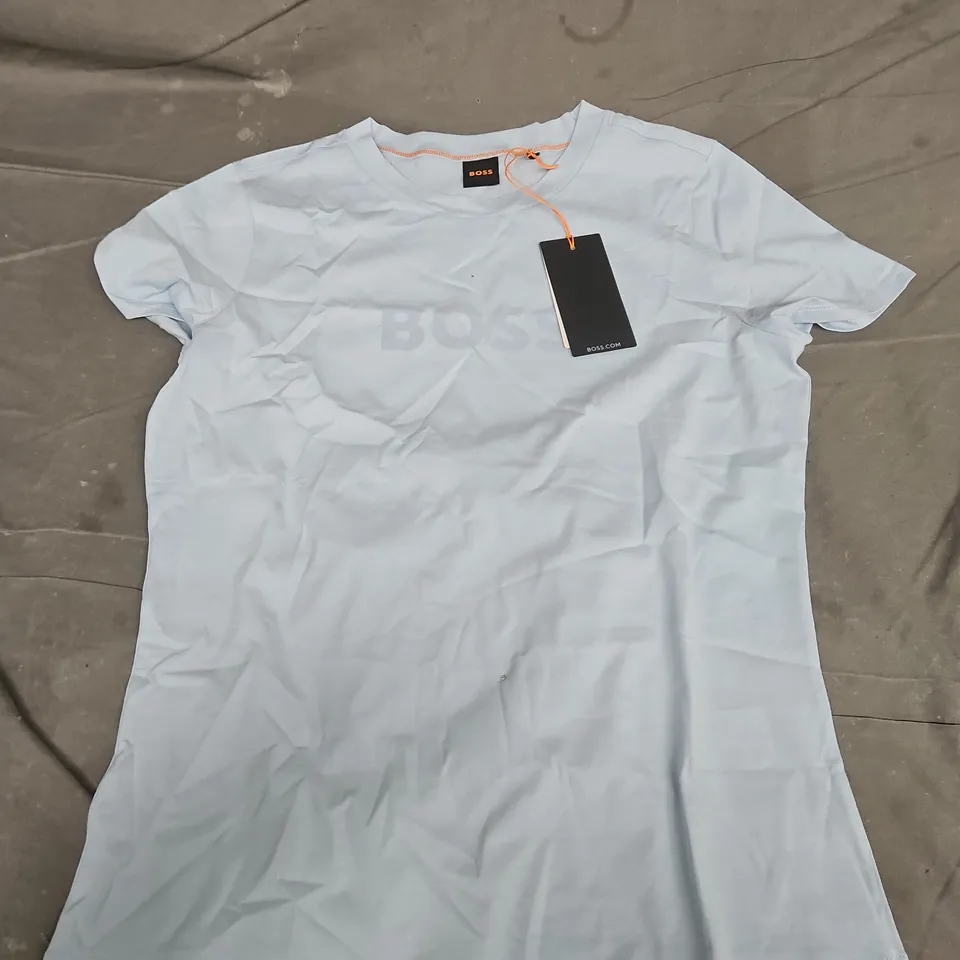 BOSS LOGO TEE IN SKY BLUE - LARGE