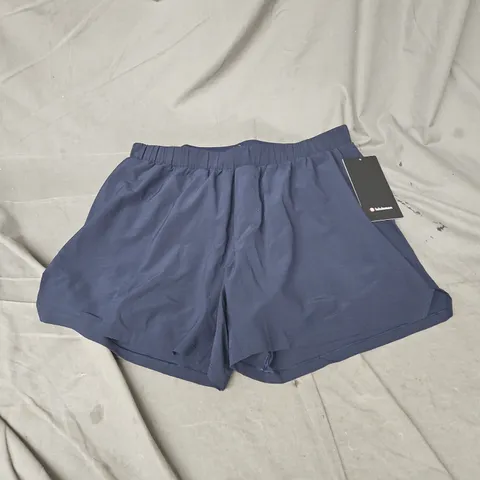 LULULEMON RUN CREW RIPSTOP SHORT 6" LINED IN TRUE NAVY SIZE L