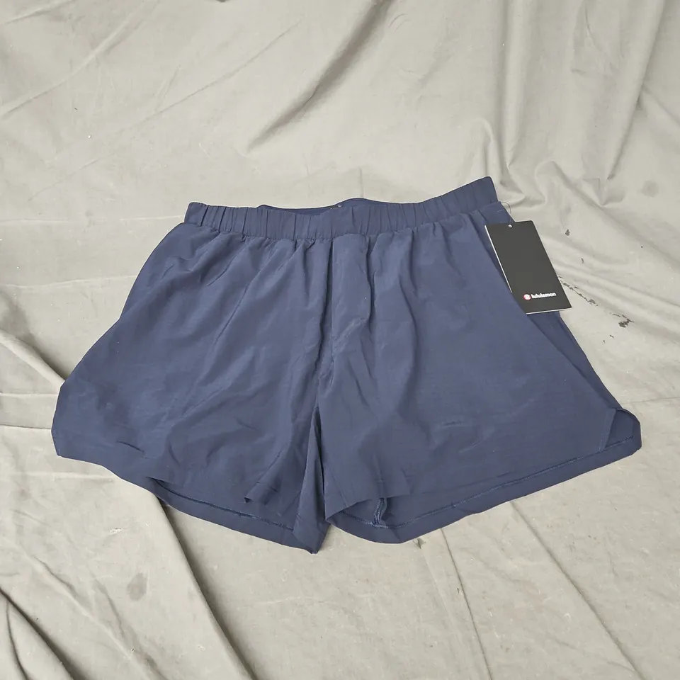 LULULEMON RUN CREW RIPSTOP SHORT 6" LINED IN TRUE NAVY SIZE L