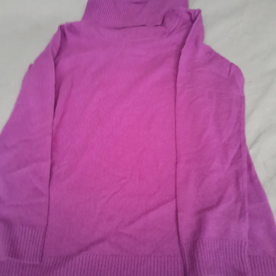 WOOLOVERS MERINO & CASHMERE COWL NECK JUMPER IN ALYSSUM PINK SIZE S