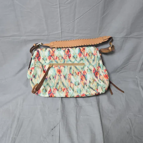 AIMEE KESTENBERG FLORAL PRINT CROSSBODY BAG WITH LEATHER TRIM 