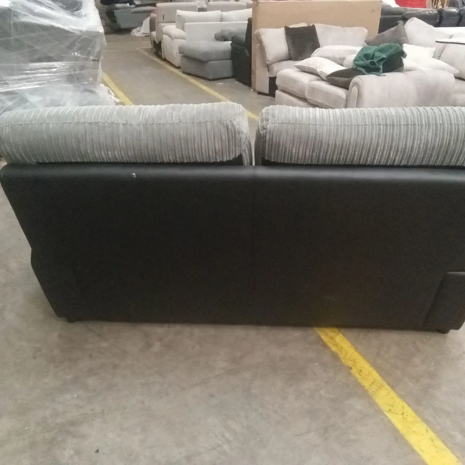 SIENNA FABRIC/FAUX LEATHER HIGH BACK SOFA BED RRP £1149