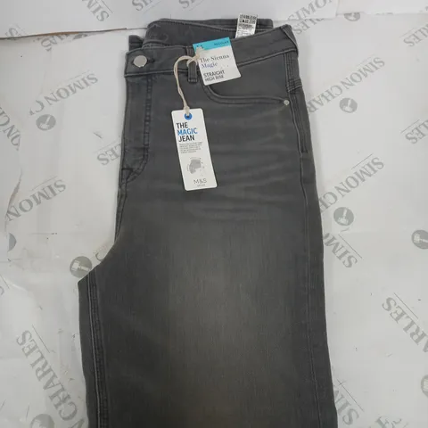 M&S THE SIENNA MAGIC STRAIGHT HIGH RISE DENIM JEANS SIZE 14
