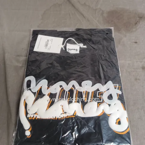 MONEY CLOTHING DOUBLE MONEY TEE T-SHIRT – BLACK, UK SIZE S